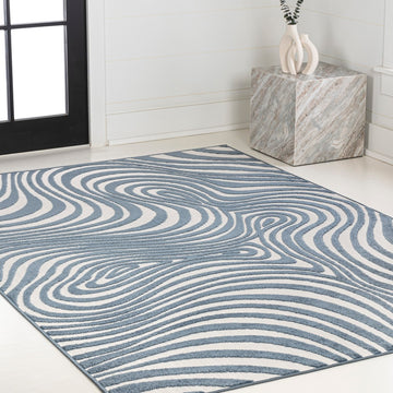 Maribo Abstract Groovy Striped Area Rug
